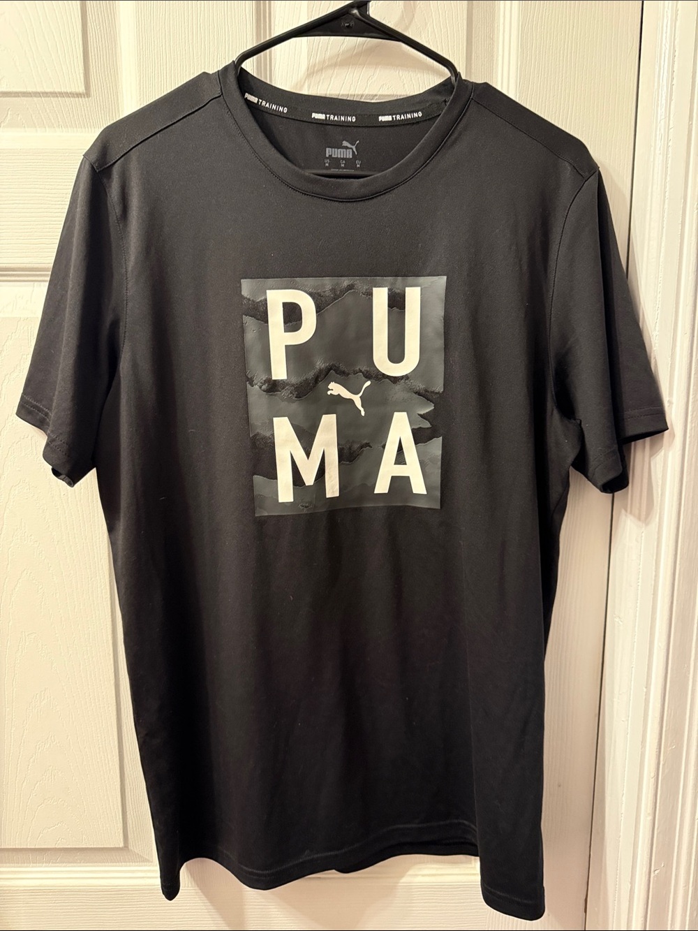 Puma Black Short-Sleeve Logo Tee